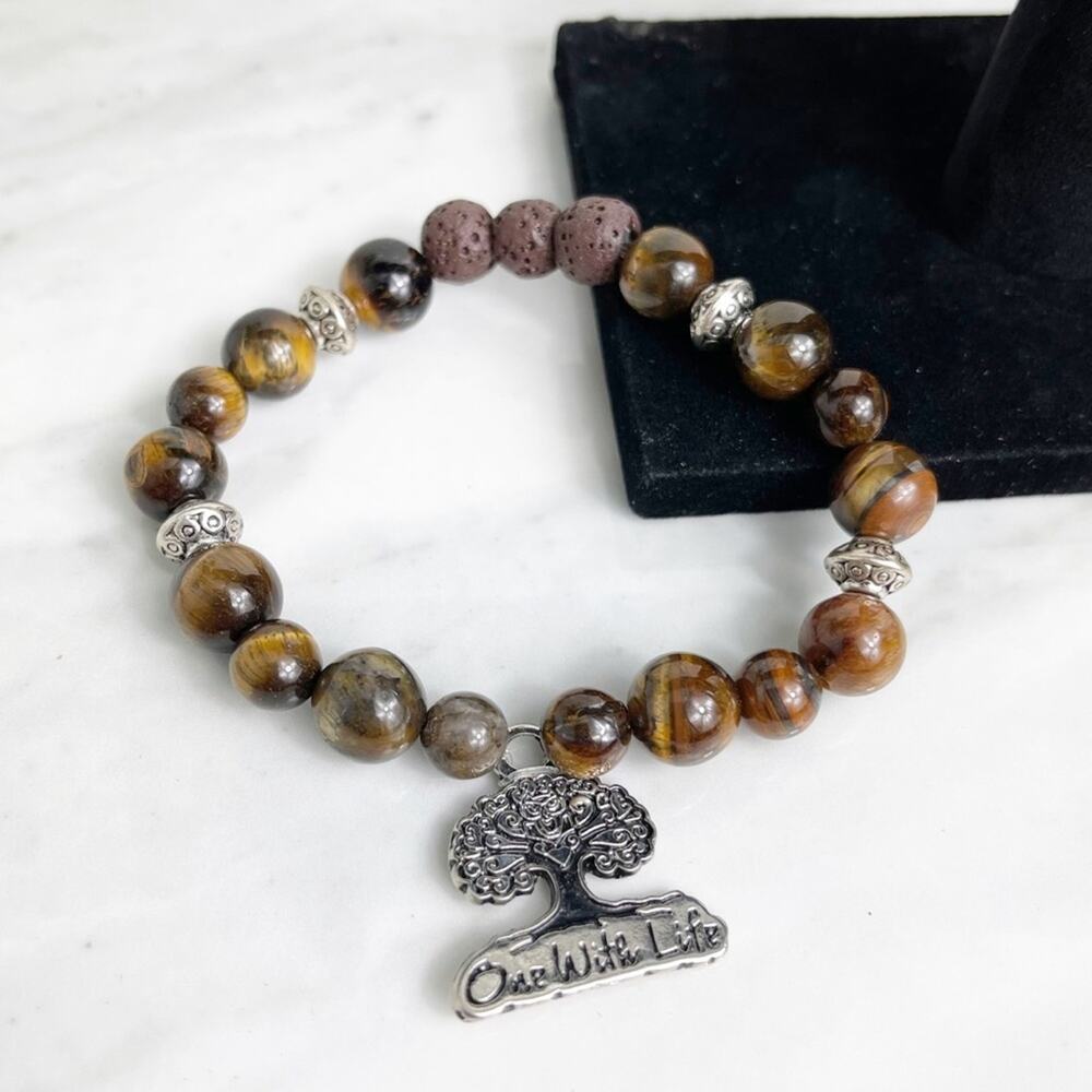 Aromatherapy Lava Stone Handmade Beaded Bracelet